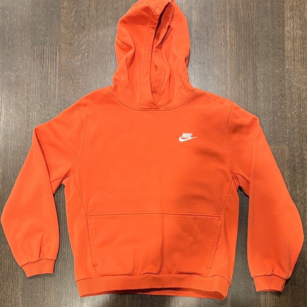 Nike Vibrant Orange Hoodie with White Logo